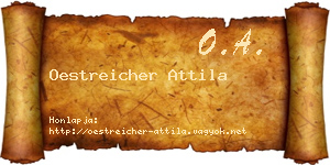 Oestreicher Attila névjegykártya